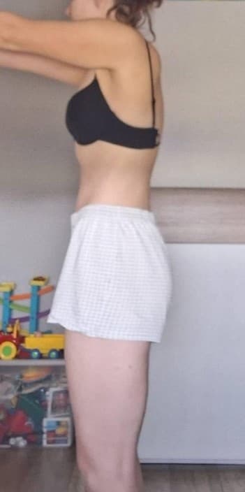 Sandra po, sylwetka z boku